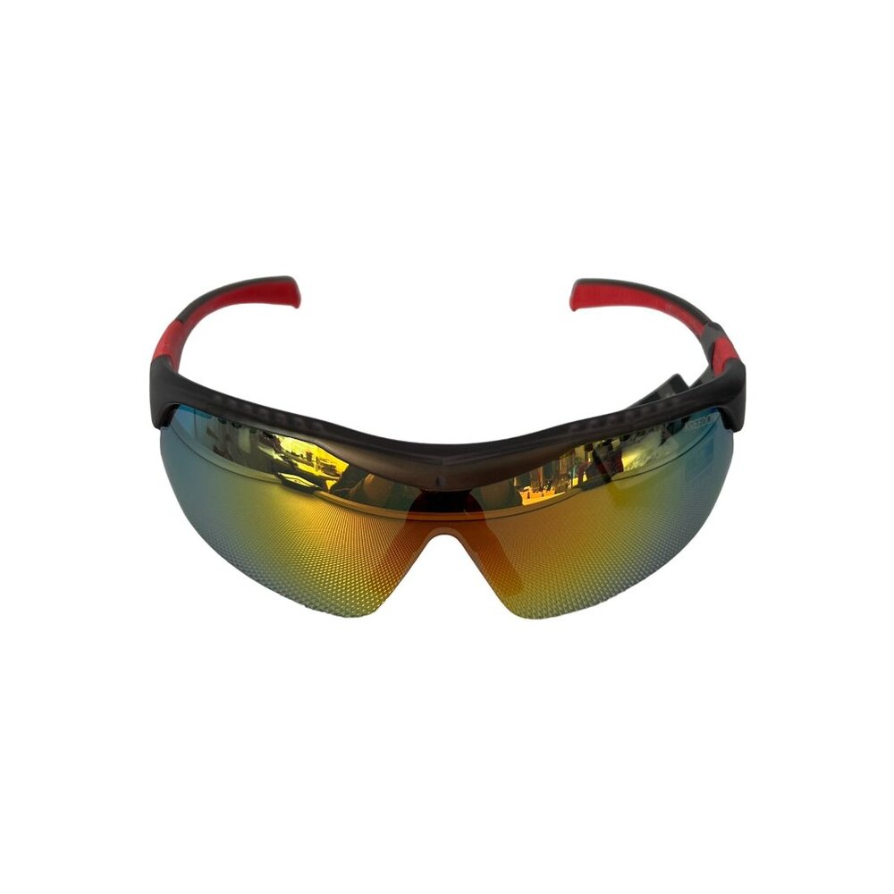 Kreedom Sports Sunglasses UV Protection Polycarbonate Lenses Black Red Frame NEW